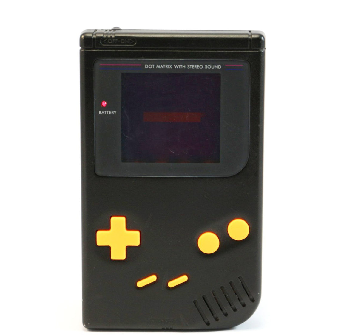Konsole Classic DMG-01 Custom Case schwarz + Neon Tasten + Backlight rot