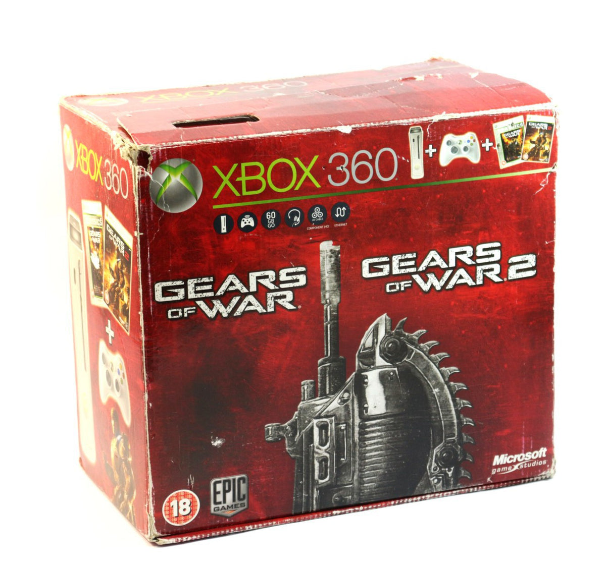 Konsole Premium 60GB Gears of War Edt. + 2 Spiele + Original Controller + Zub.