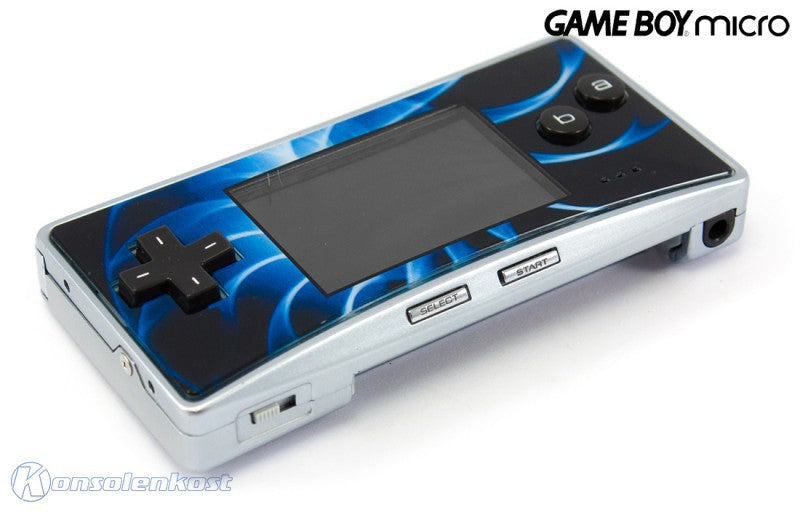 Konsole silber mit neonblauem Faceplate + Netzteil