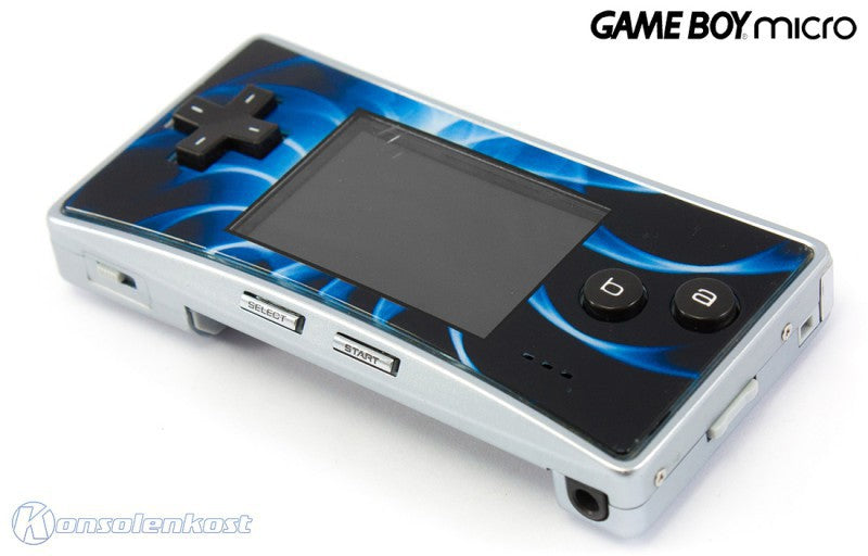 Konsole silber mit neonblauem Faceplate + Netzteil