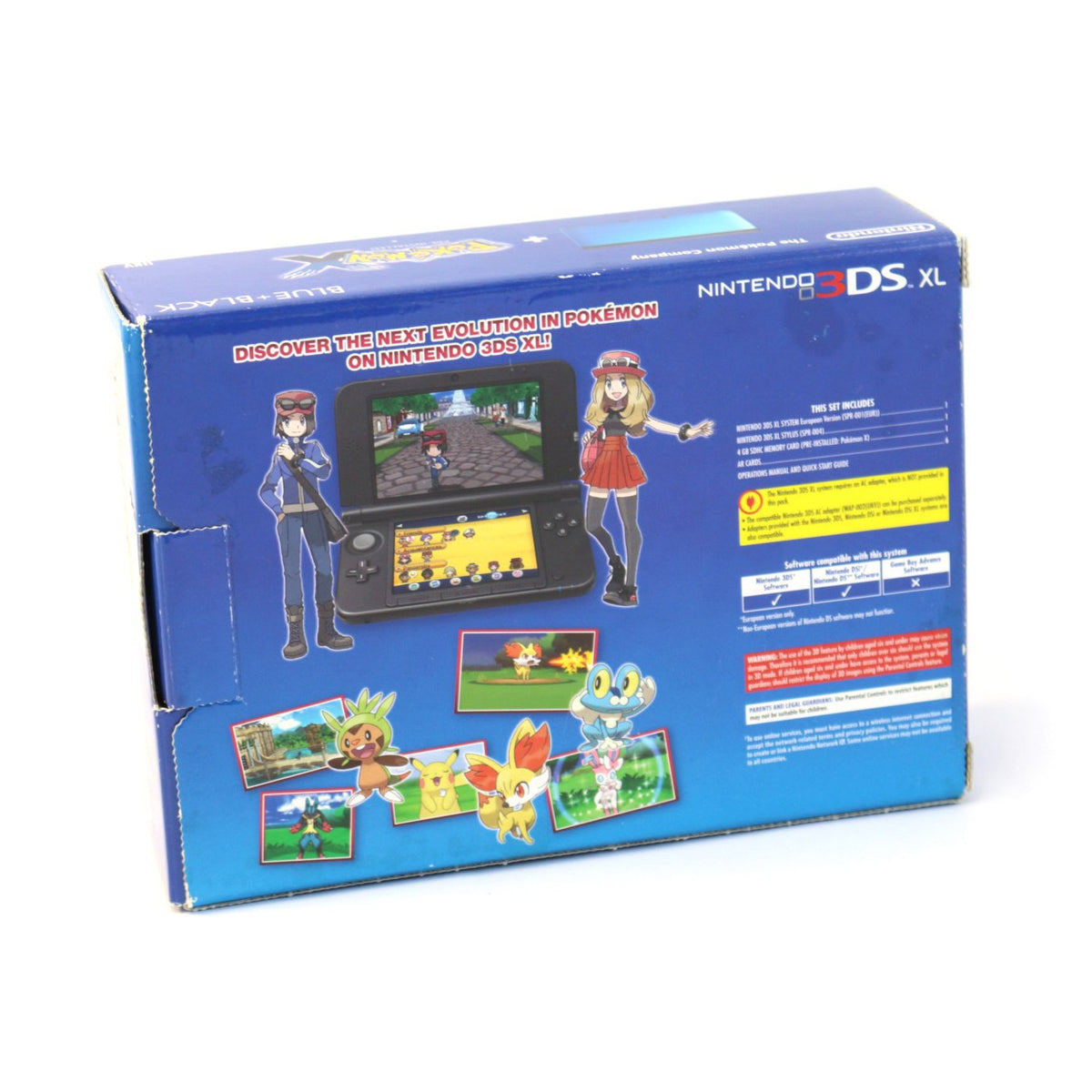 Konsole XL Pokemon X Edition blau + Netzteil