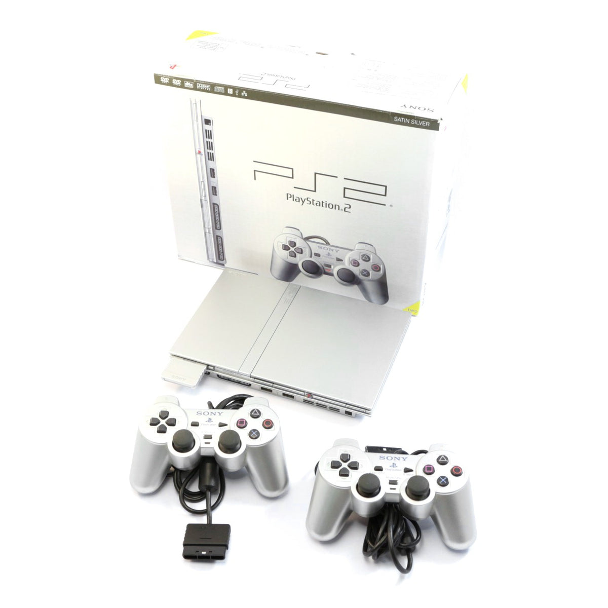 Konsole Slim 1G SCPH-7000x silber + 2 Original Controller + Zubehör