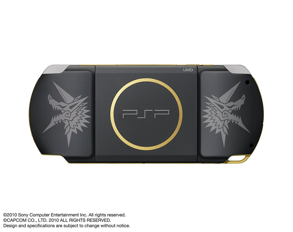 Konsole Slim & Lite 3000er Monster Hunter 3rd / schwarz-gold + Netzteil — Limited Edition