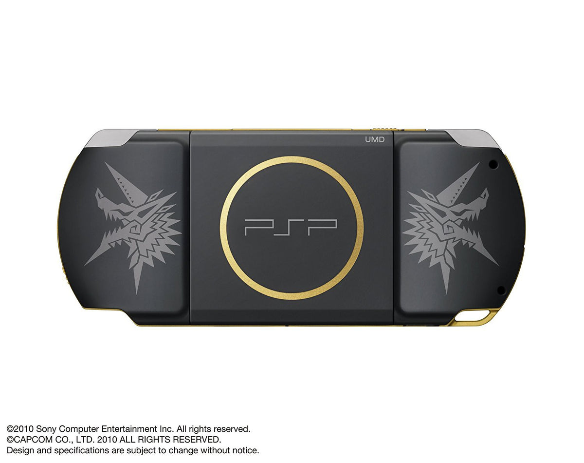 Konsole Slim & Lite 3000er Monster Hunter 3rd / schwarz-gold + Netzteil — Limited Edition