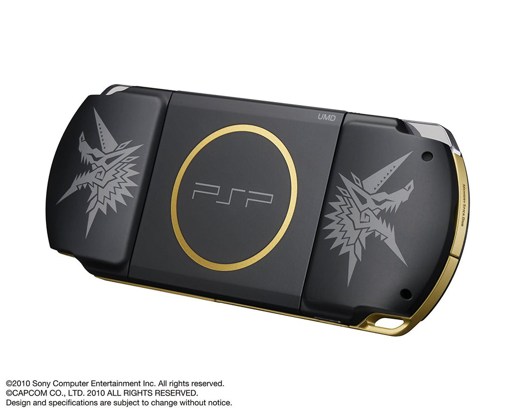 Konsole Slim & Lite 3000er Monster Hunter 3rd / schwarz-gold + Netzteil — Limited Edition