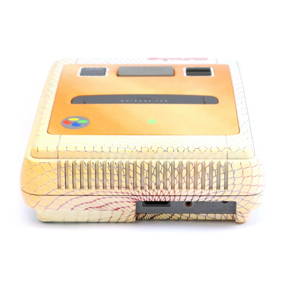 Konsole Custom Case Design orange-weiß