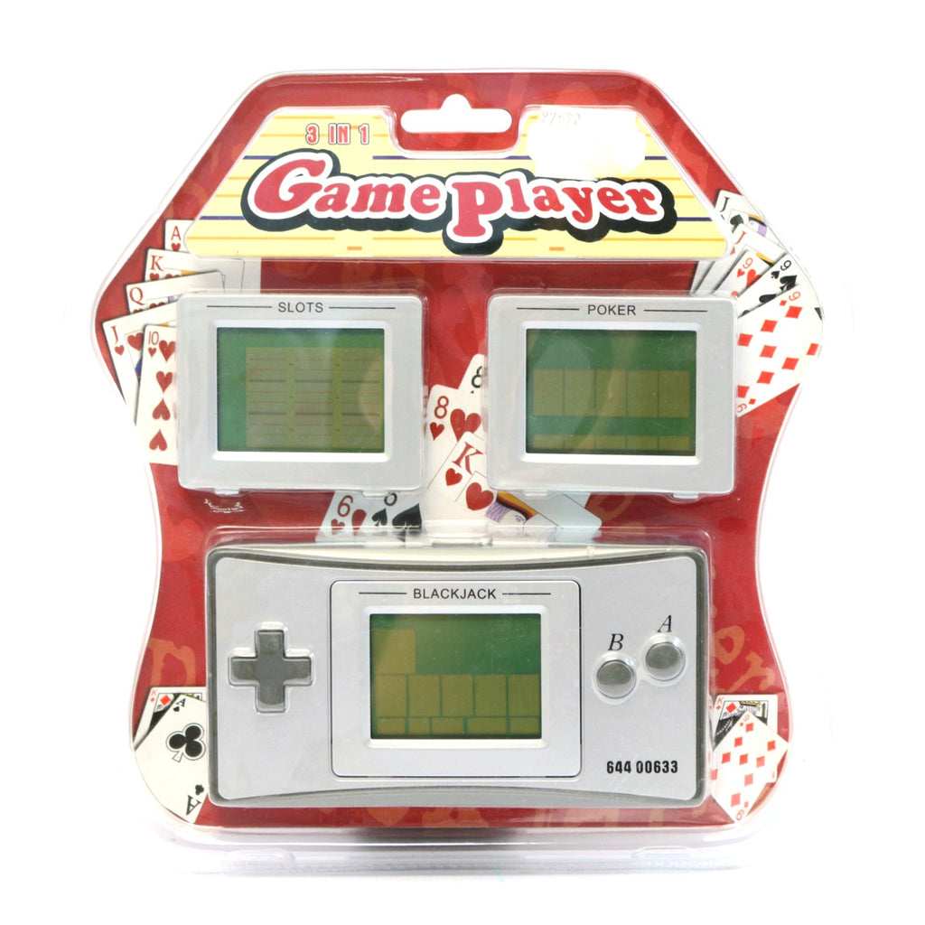 LCD Handheld - 3 in 1 Game Player: Blackjack + Slots + Poker