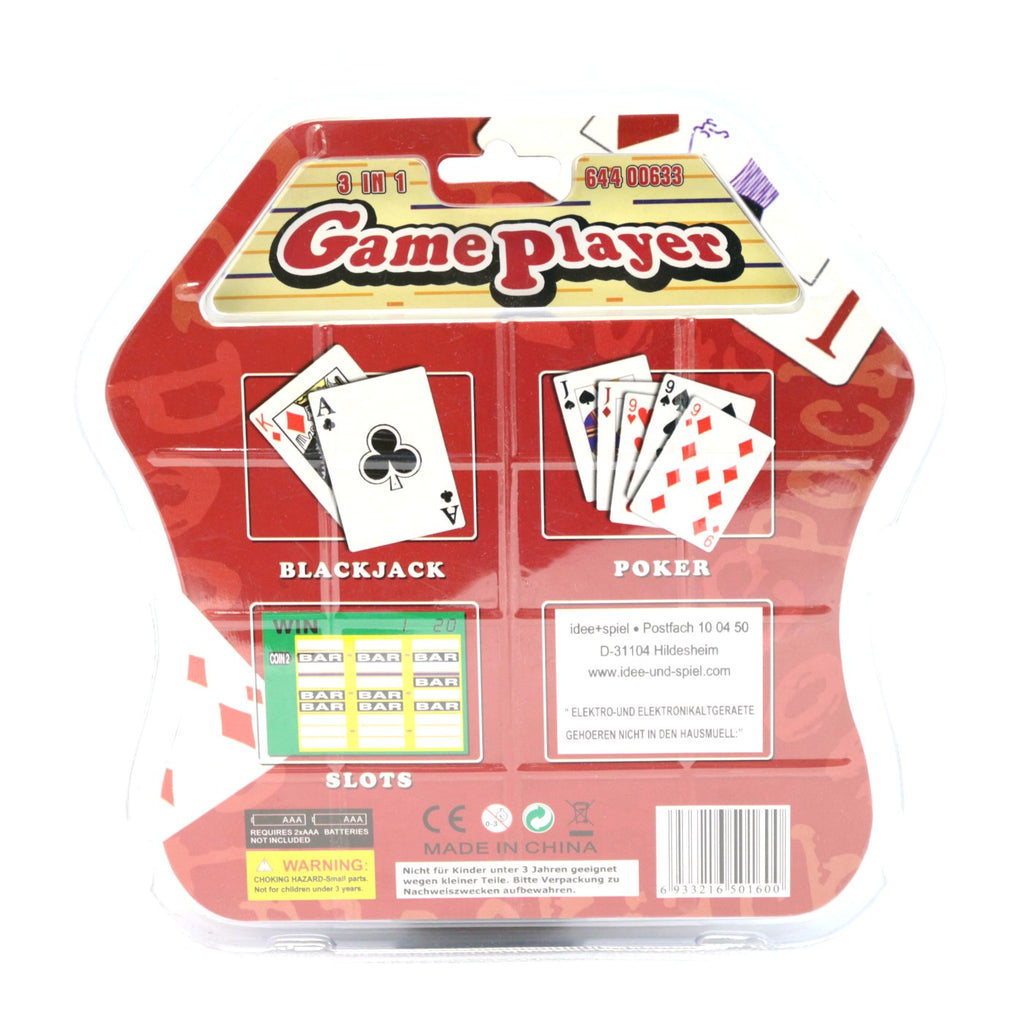 LCD Handheld - 3 in 1 Game Player: Blackjack + Slots + Poker
