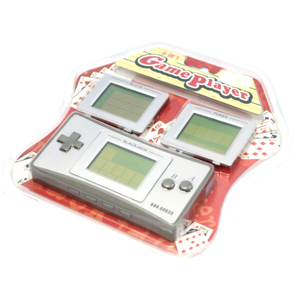 LCD Handheld - 3 in 1 Game Player: Blackjack + Slots + Poker