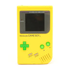Konsole Classic DMG-01 Custom Case gelb + grüne transp. Buttons + Backlight weiß