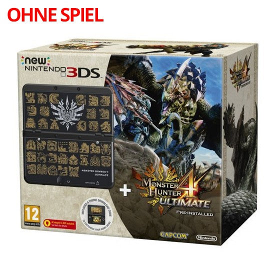 Konsole schwarz Monster Hunter 4 Edition + Netzteil — schwarz Monster Hunter 4 Edition