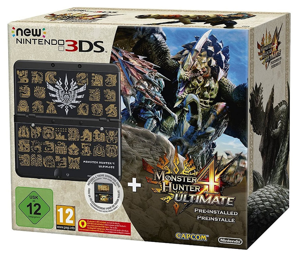 Konsole schwarz Monster Hunter 4 + Netzteil