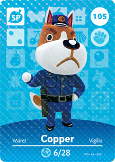 Animal Crossing Amiibokarte 105 Harry/Copper - Serie 2