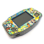 Konsole GBA Clear Blue Custom Design Pokemon Rubin / Saphir