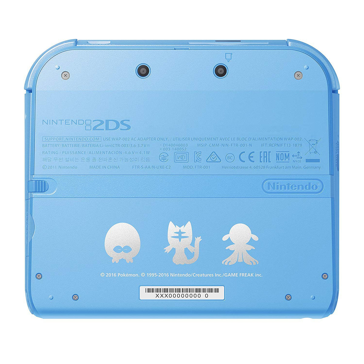 Konsole hellblau Pokémon Mond Edit. + Netzteil