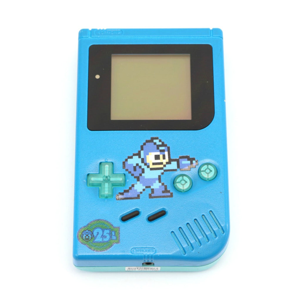 Konsole Classic DMG-01 Custom Case Mega Man + Backlight blau