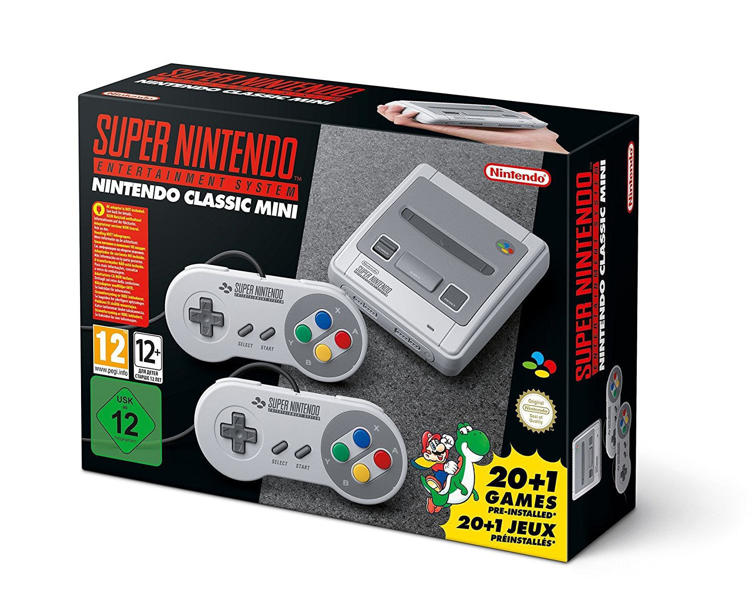 Super Nintendo Classic Mini Konsole + 2 Original Controller + HDMI & USB Kabel