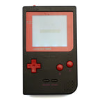 Konsole Custom Case schwarz-rot + Backlight blau