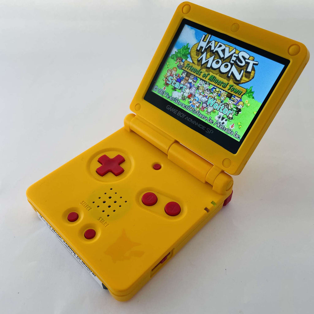 Konsole GBA SP Pikachu Edition IPS V2 LCD Display Mod + Netzteil — Pikachu Edition IPS V2 LCD Display Mod