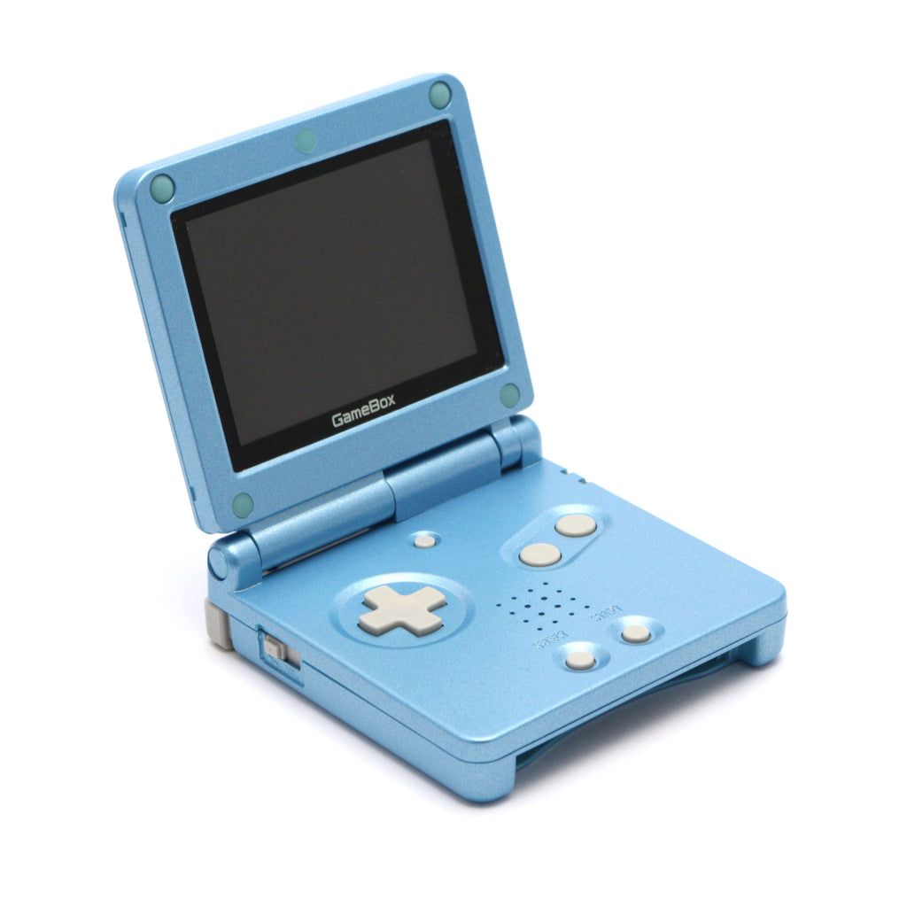 Konsole GameBox + Netzteil Blau