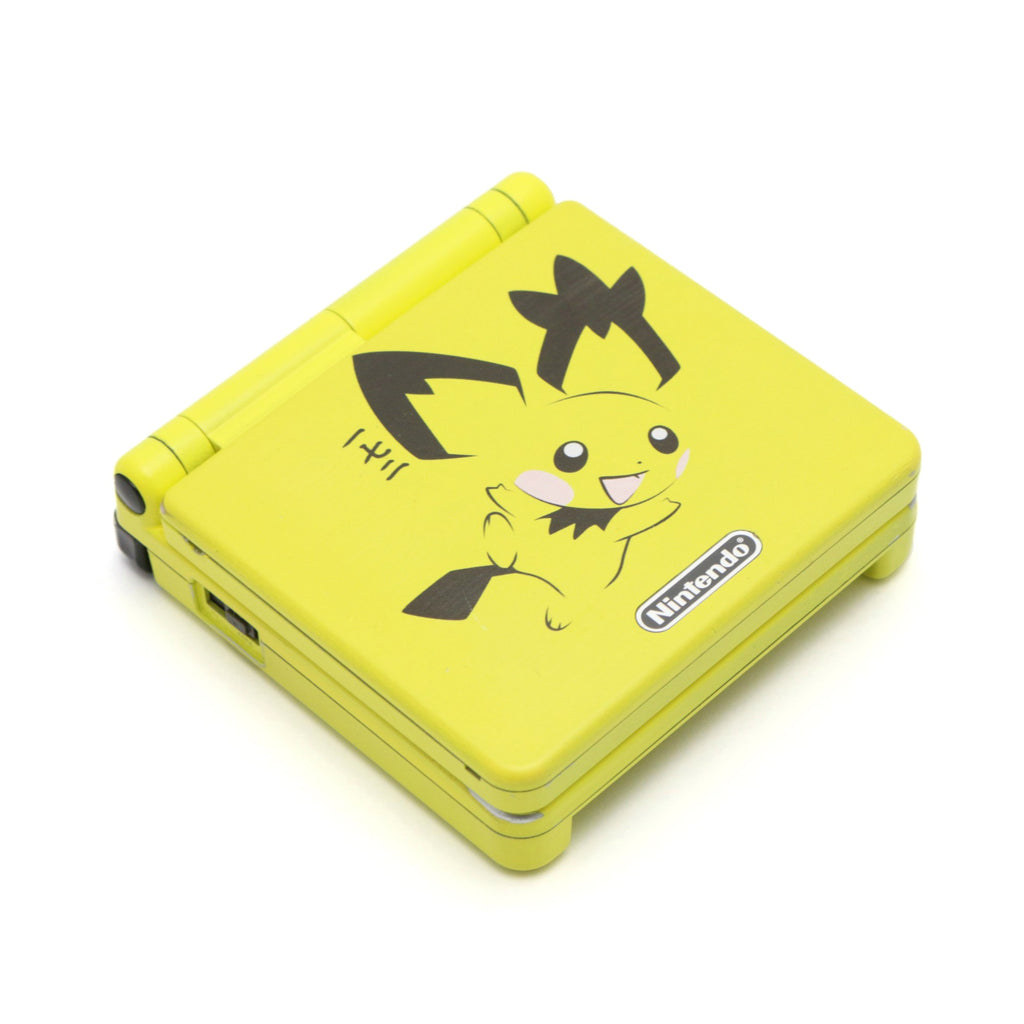 Konsole GBA SP Custom Design Pokemon Pichu Gelb + Netzteil