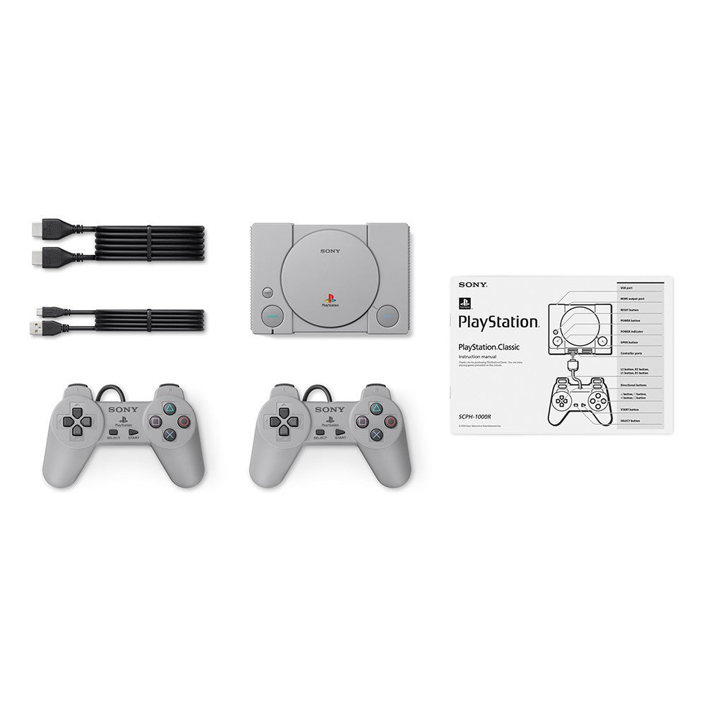 PlayStation Classic Mini Konsole + 2 Original Classic Controller + 20 Spiele (DE)