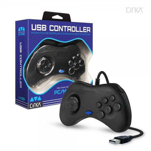 Controller / Pad USB schwarz Saturn-Style [Cirka]