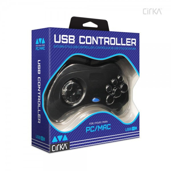 Controller / Pad USB schwarz Saturn-Style [Cirka]
