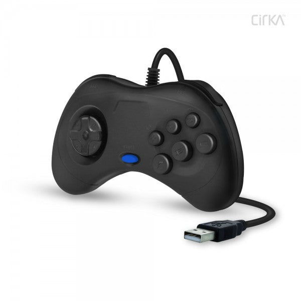 Controller / Pad USB schwarz Saturn-Style [Cirka]