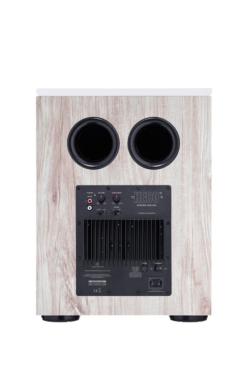 Heco Aurora Sub 30 A, Aktiver Bassreflex Subwoofer weiß