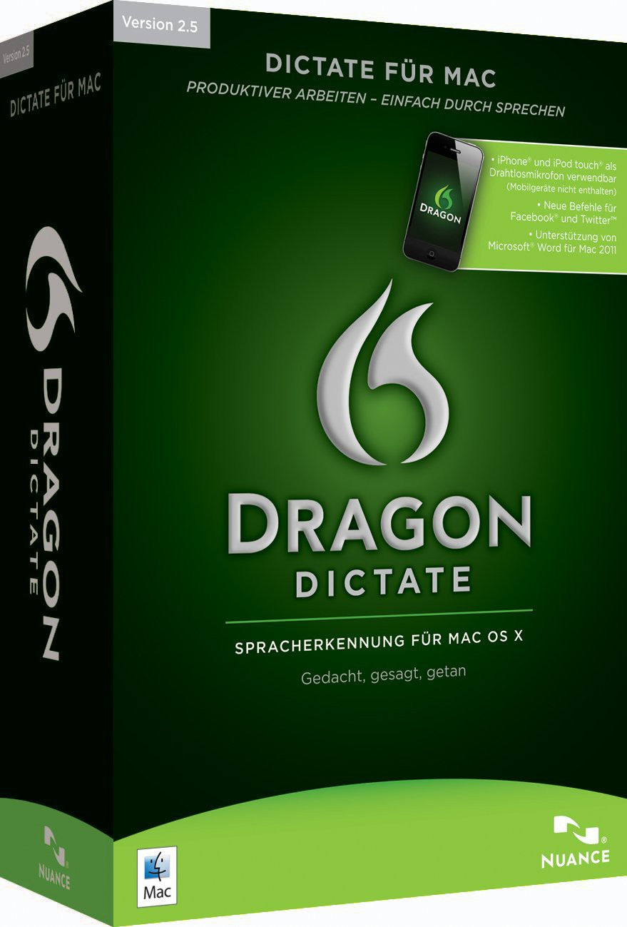 NUANCE DRAGON DICTATE 2.5 UPGRADE EDITION