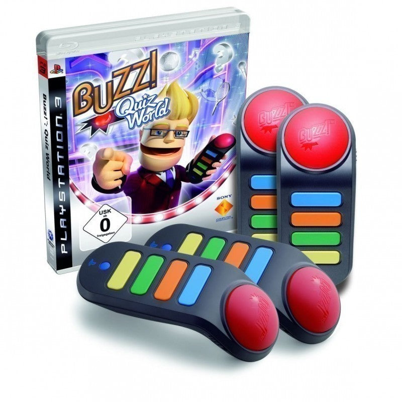 BUZZ!: Quiz World + 4 Wireless Buzzer (DE)