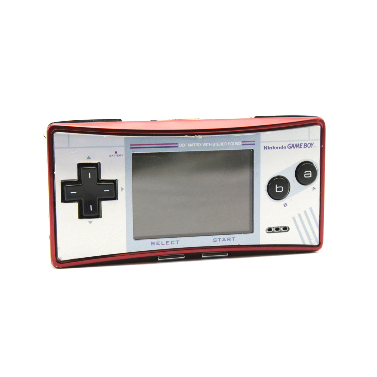 Konsole rot mit Gameboy Classic Faceplate + Netzteil