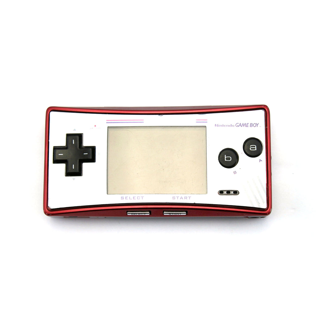 Konsole rot mit Gameboy Classic Faceplate + Netzteil