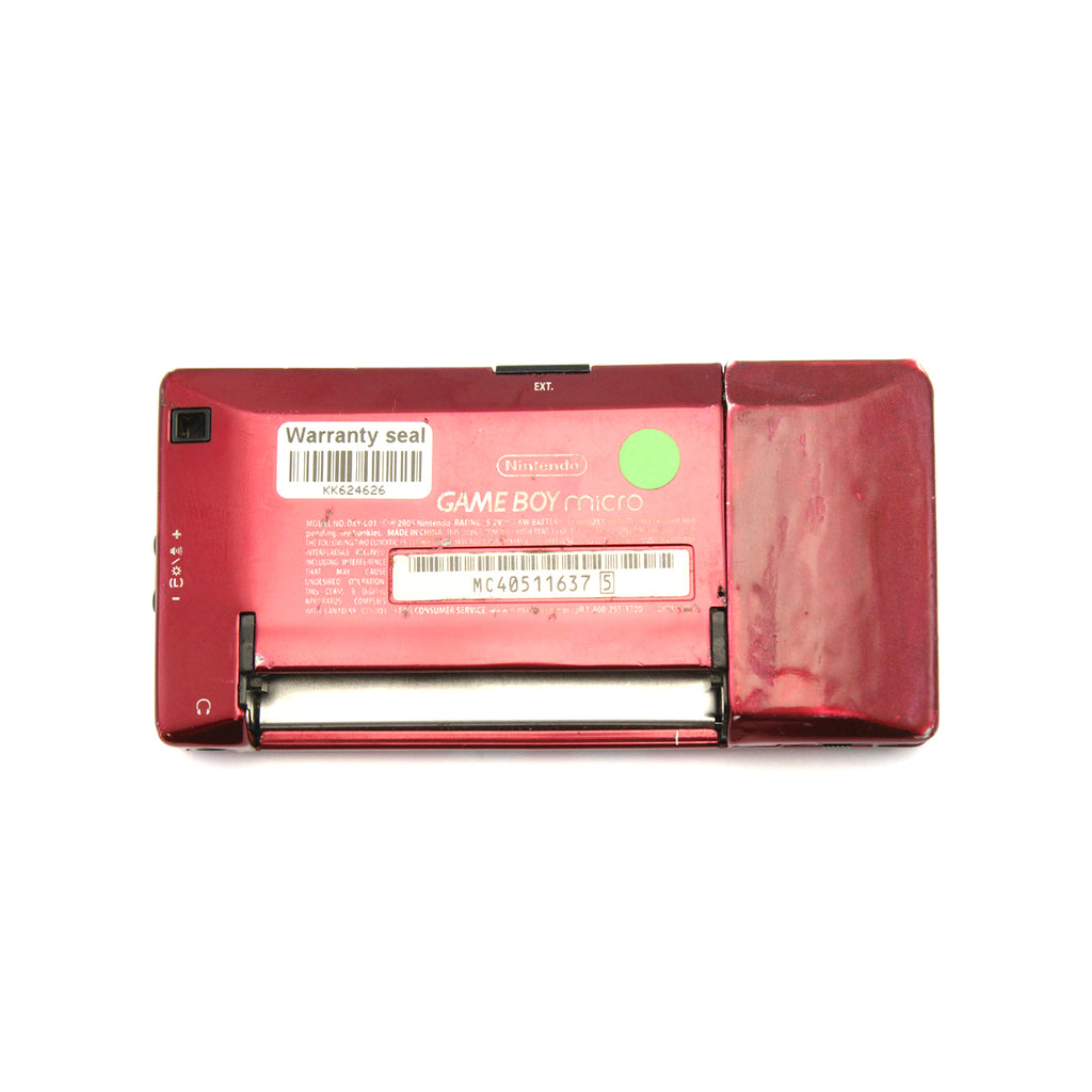 Konsole rot mit Gameboy Classic Faceplate + Netzteil