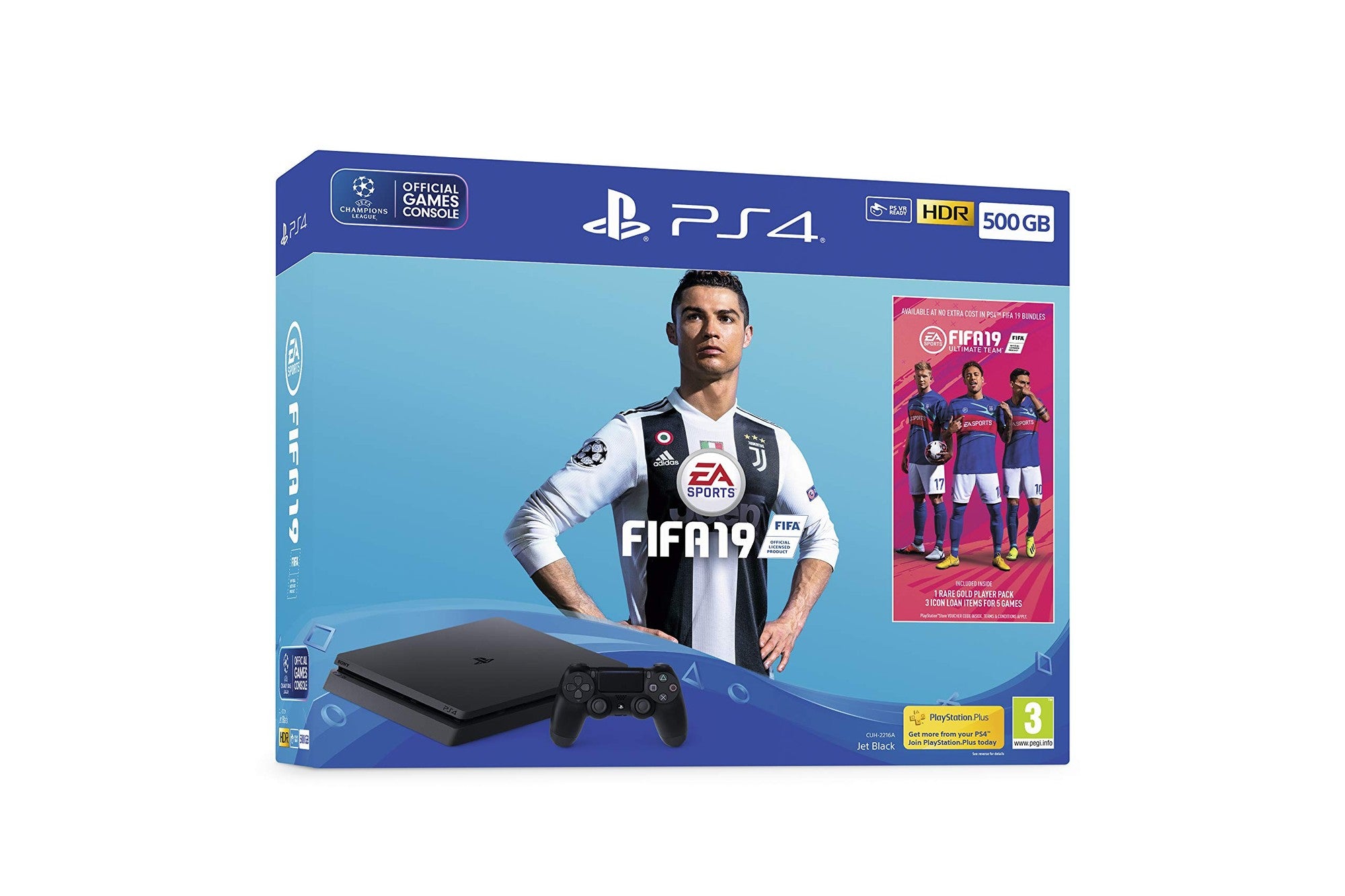 Konsole 500GB + Original Controller Fifa 19 Edition