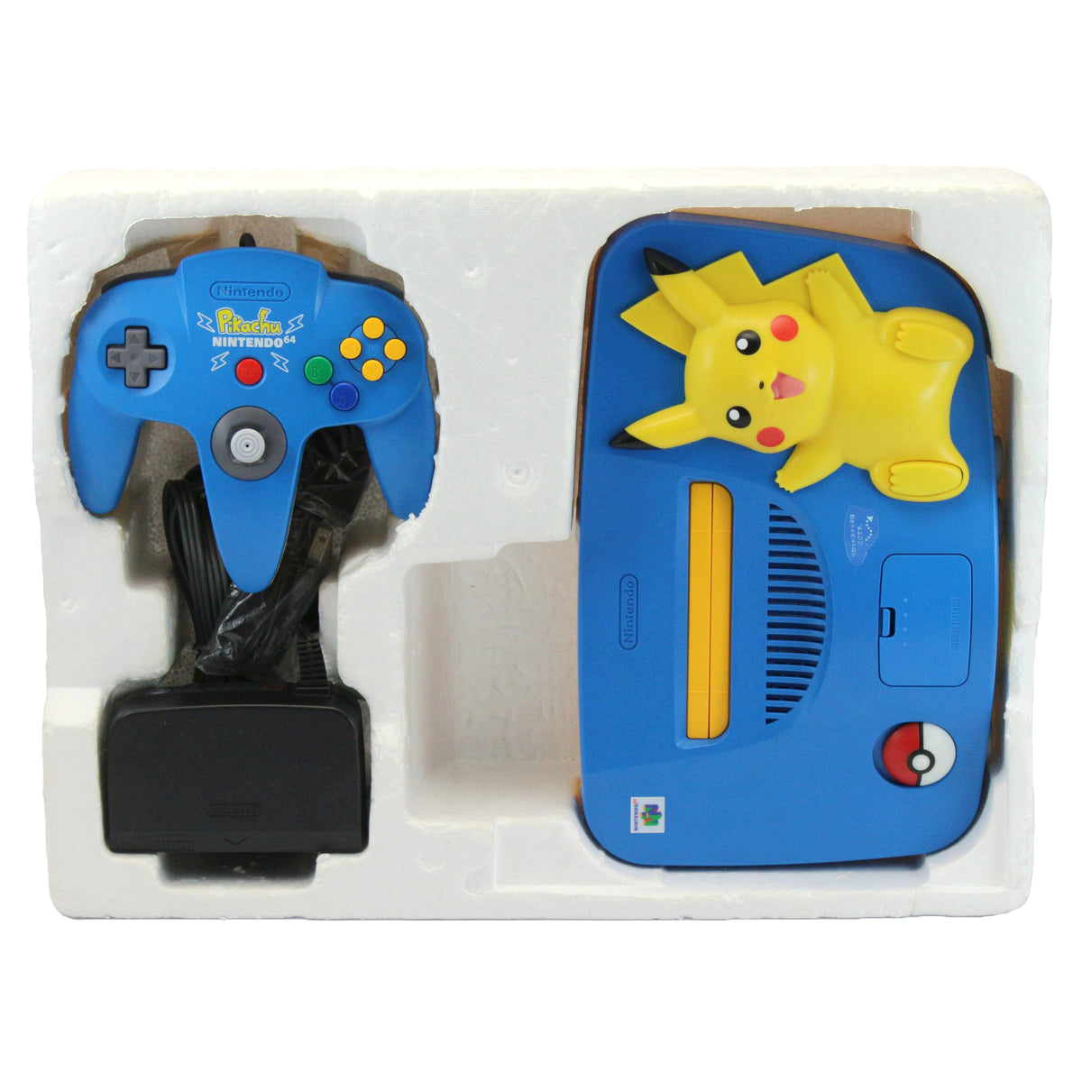 Konsole Pikachu Blue + Original Controller + Zubehör (JP)