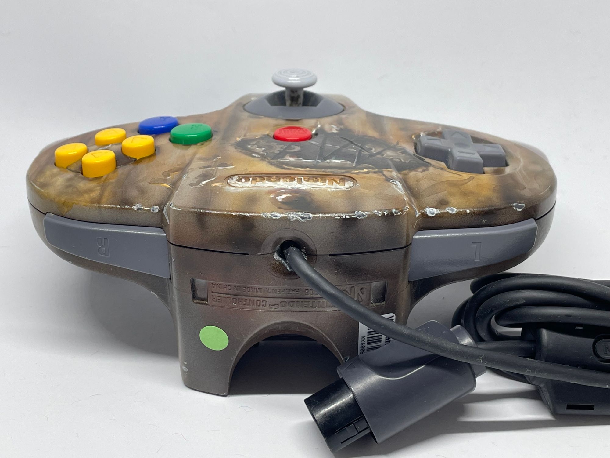 Original Nintendo Controller Brown Scratches Custom Case