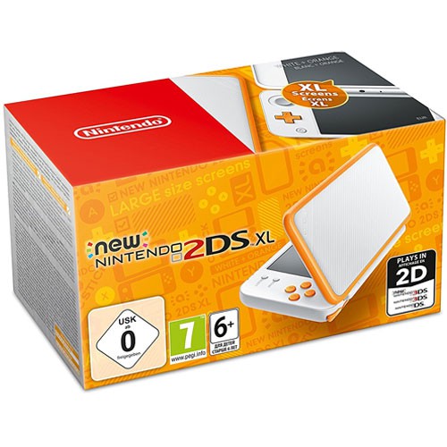 Konsole New 2DS XL weiß/orange + Netzteil