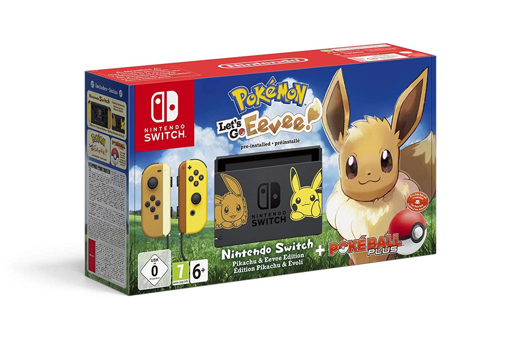 Konsole + Joycon + Pokeball Plus Controller Let's Go Evoli (EU) — Limited Edition