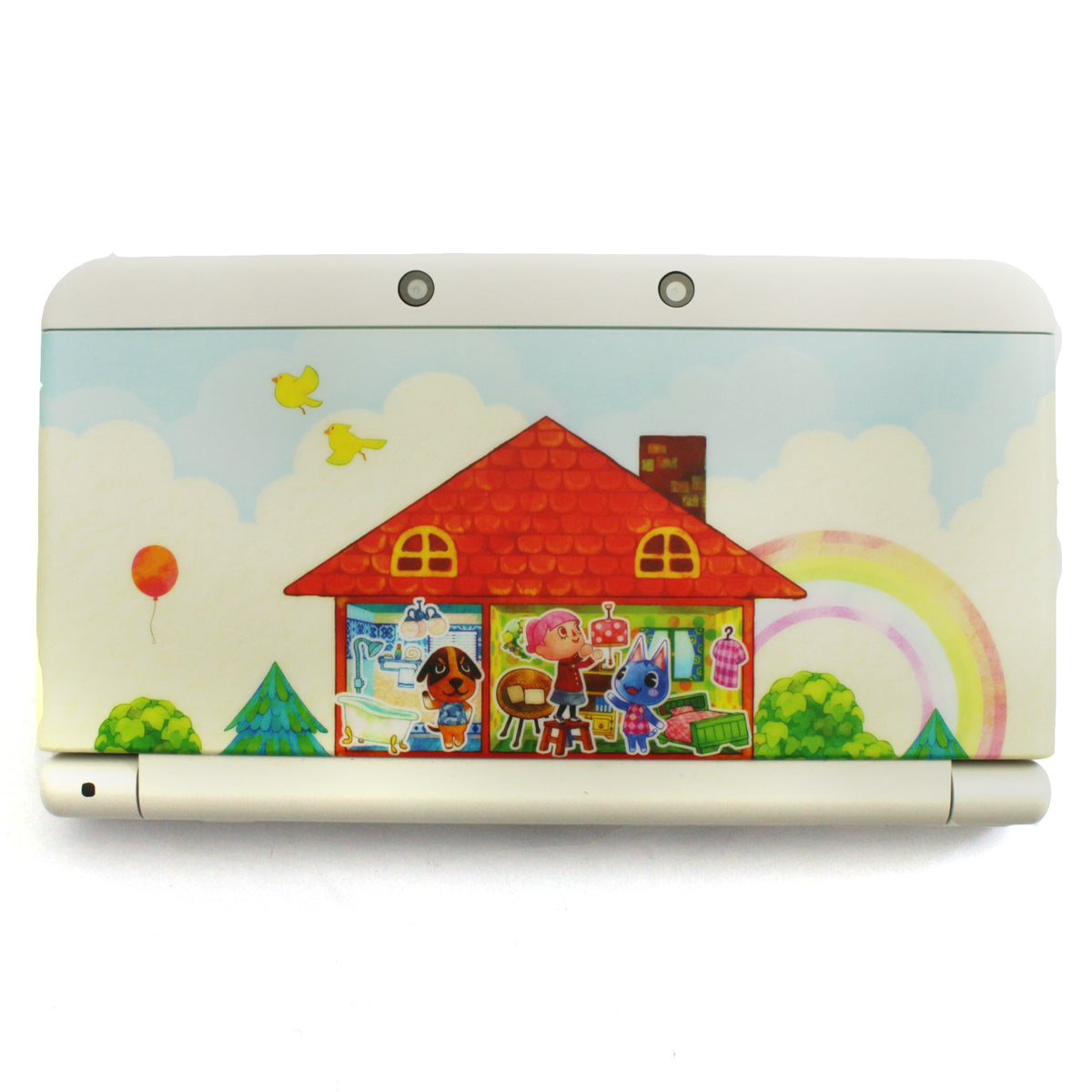 Konsole Ice White / weiß mit Animal Crossing Faceplate