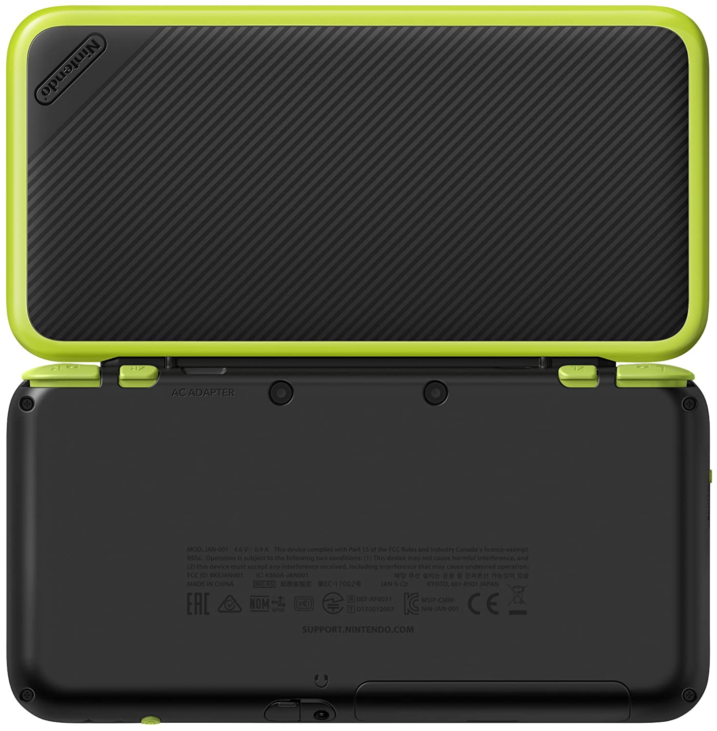 Konsole New 2DS XL schwarz/grün + Netzteil