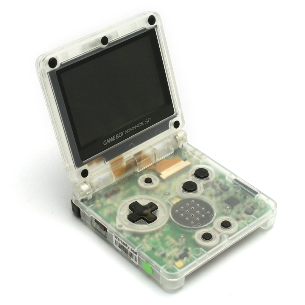 Konsole GBA SP AGS-101 clear/weiß-transp. + Netzteil