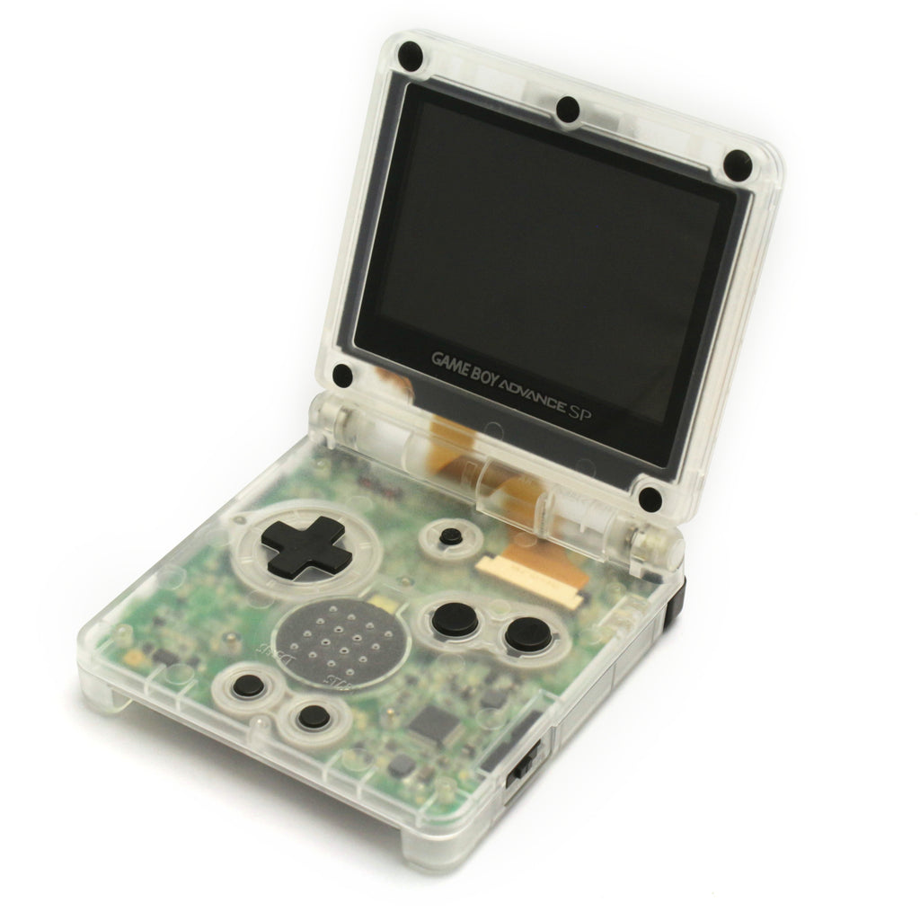 Konsole GBA SP AGS-101 clear/weiß-transp. + Netzteil