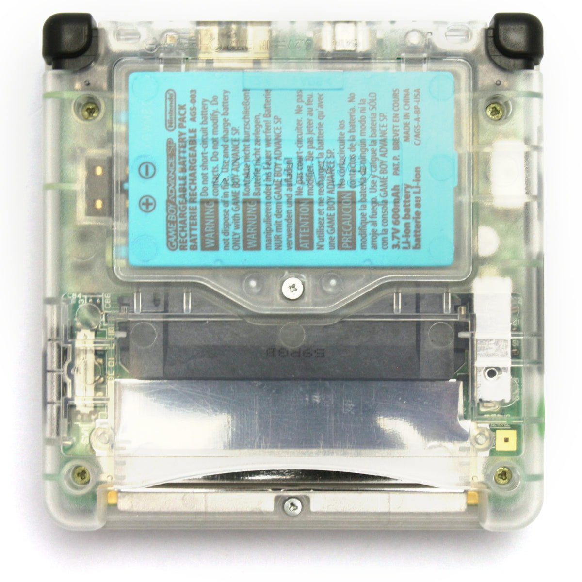 Konsole GBA SP AGS-101 clear/weiß-transp. + Netzteil