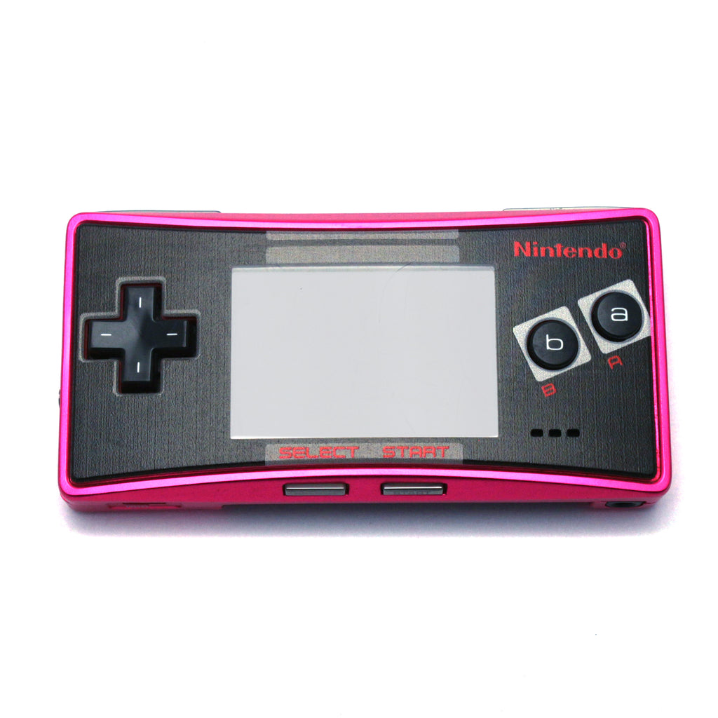 Konsole pink mit NES Faceplate + Netzteil