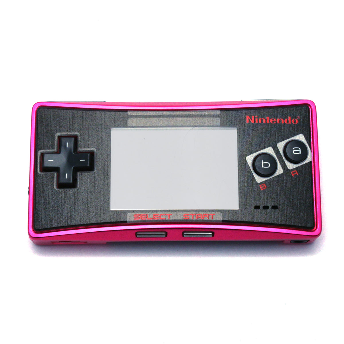 Konsole pink mit NES Faceplate + Netzteil