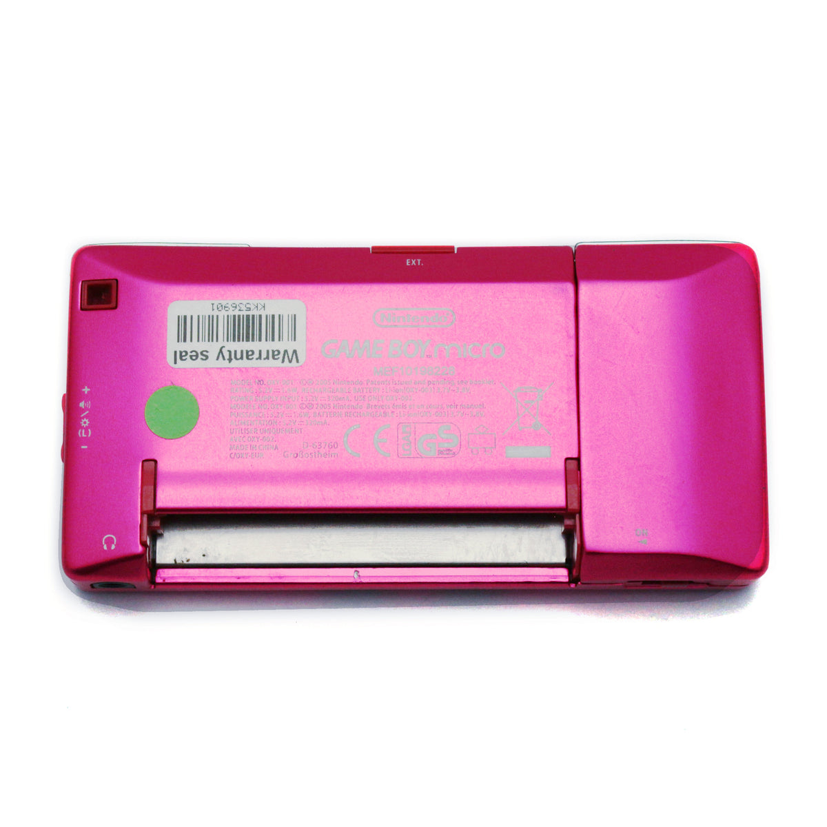 Konsole pink mit NES Faceplate + Netzteil