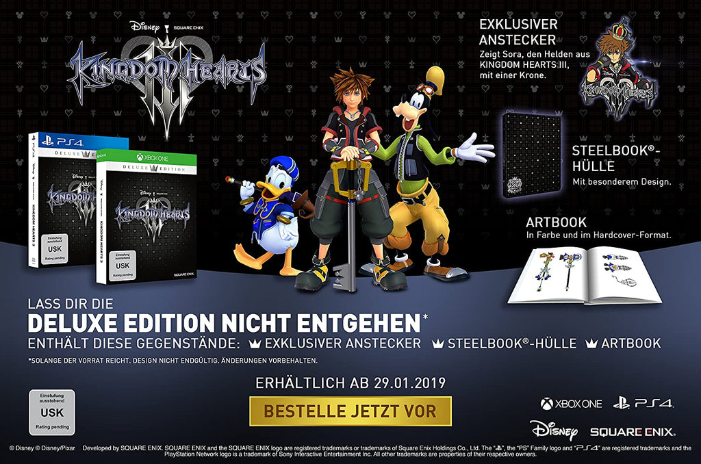 Kingdom Hearts III Deluxe Edition (DE) — Deluxe Edition · Big Box