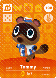 Animal Crossing Amiibokarte 108 Schlepp/Tommy - Serie 2